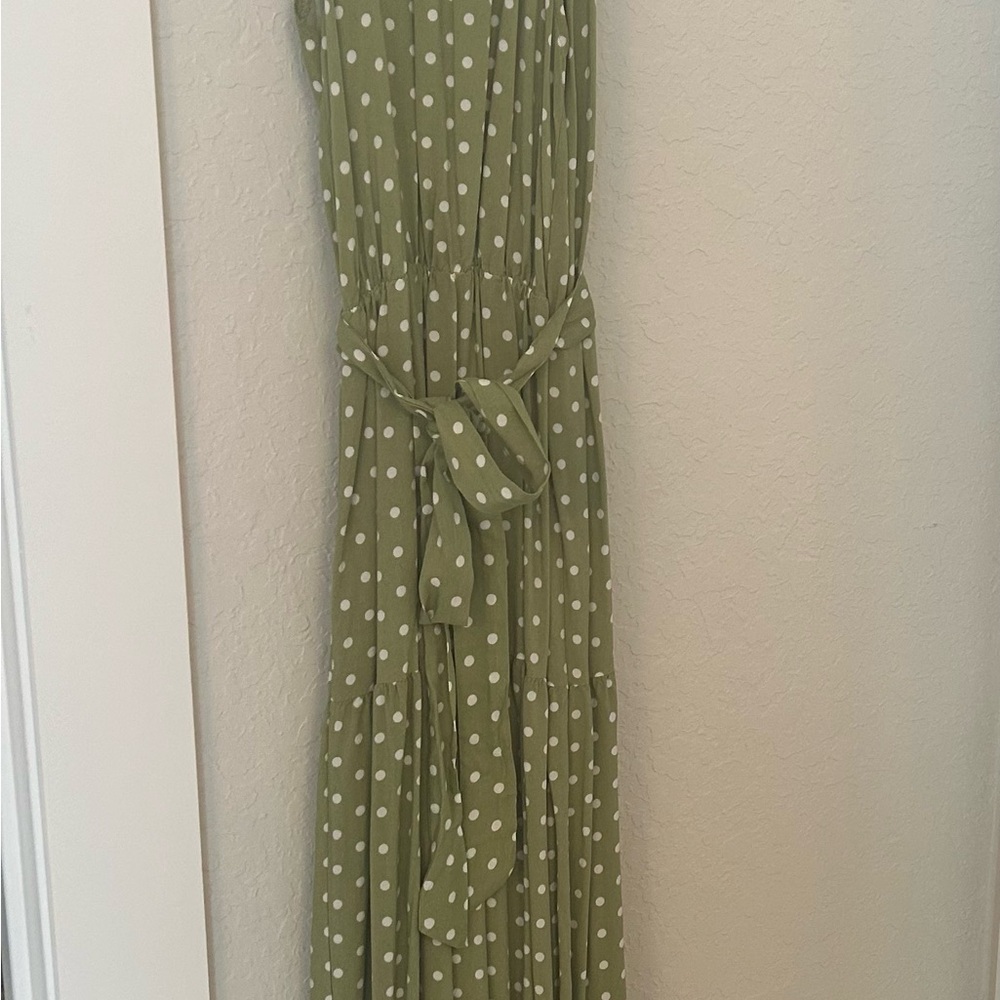 Polka Dot Green Dress